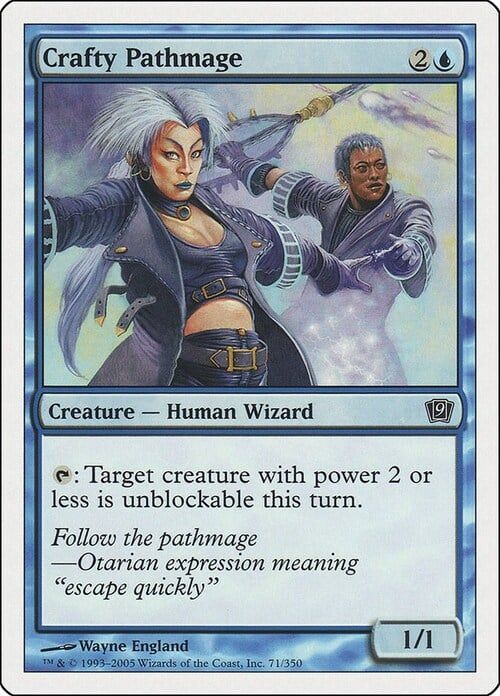 Carta MTG-Mago dei Sentieri Astuto-Nona Edizione-N.080-ITA-EX-