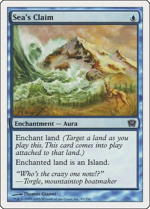Carta MTG-Reclamato dal Mare-Nona Edizione-N.061-ITA-EX-
