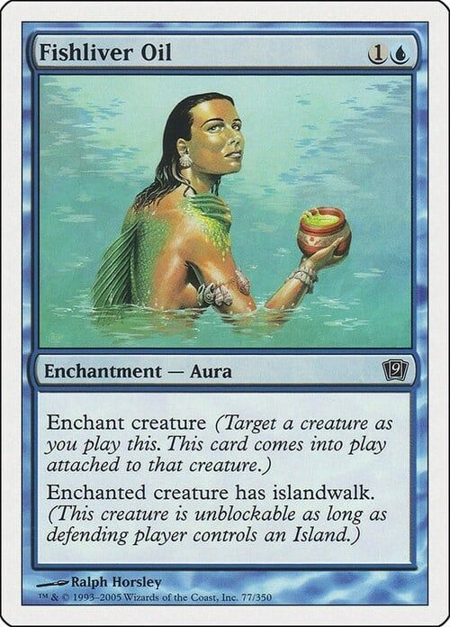 Carta MTG-Unguento di Fegato di Pesce-Nona Edizione-N.081-ITA-EX-