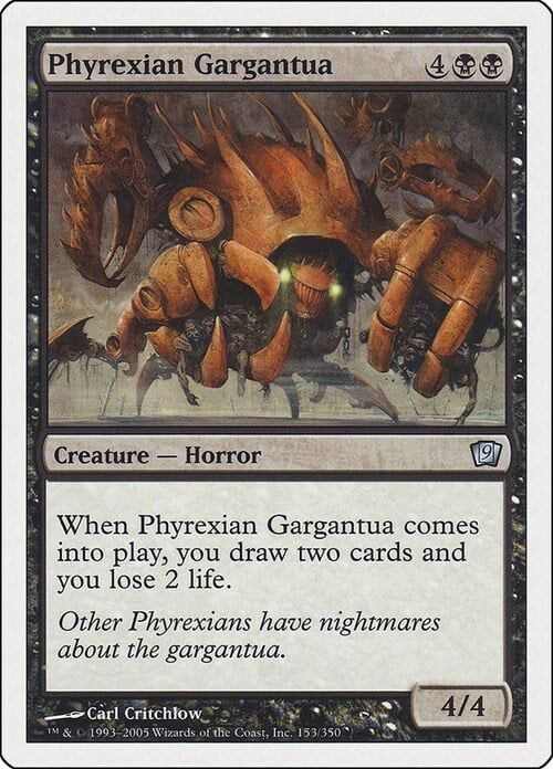 Carta MTG-Gargantua di Phyrexia-Nona Edizione-N.144-ITA-EX-