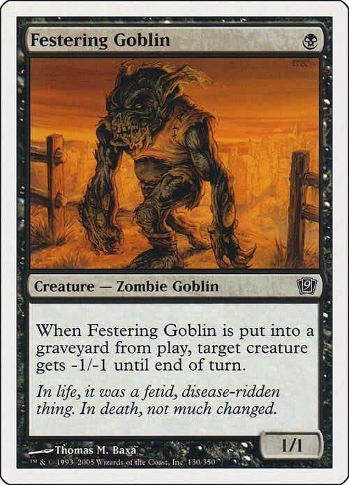 Carta MTG-Goblin in Putrefazione-Nona Edizione-N.168-ITA-EX- Foil