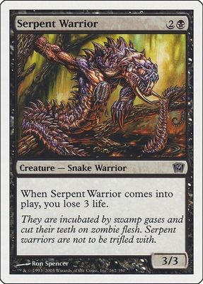 Carta MTG-Guerriero Serpente-Nona Edizione-N.162-ITA-Good-