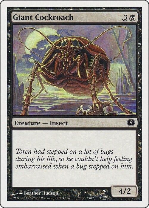 Carta MTG-Scarafaggio Gigante-Nona Edizione-N.158-ITA-EX- Foil