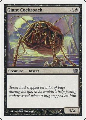 Carta MTG-Scarafaggio Gigante-Nona Edizione-N.133-ITA-EX-