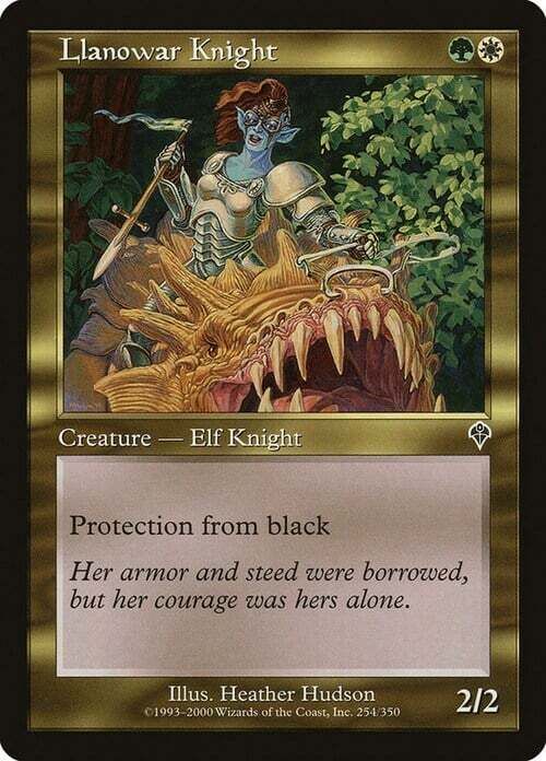 Carta MTG-Cavaliere di Llanovar-Invasione-ITA-Good-Common