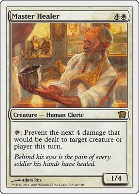 Carta MTG-Mastro Guaritore-Nona Edizione-N.150-RUSSO-EX-