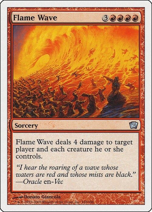 Carta MTG-Onda di Fiamme-Nona Edizione-N.223-ITA-NM-