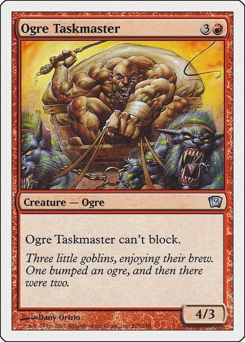 Carta MTG-Sorvegliante Ogre-Nona Edizione-N.205-ITA-Good-