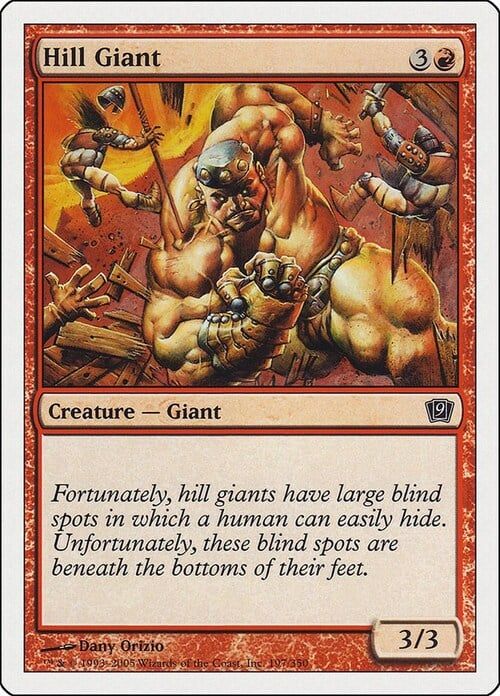 Carta MTG-Gigante delle Colline-Nona Edizione-N.197-ITA-Played-