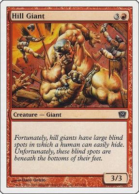 Carta MTG-Gigante delle Colline-Nona Edizione-N.197-ITA-Played-