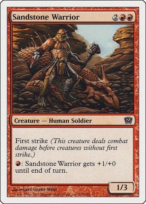 Carta MTG-Guerriero di Arenaria-Nona Edizione-N.215-ITA-EX-