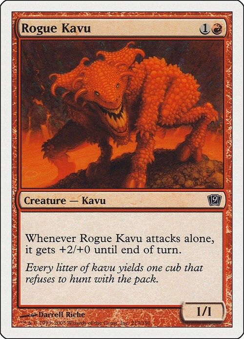 Carta MTG-Kavu Solitario-Nona Edizione-N.215-ITA-EX-