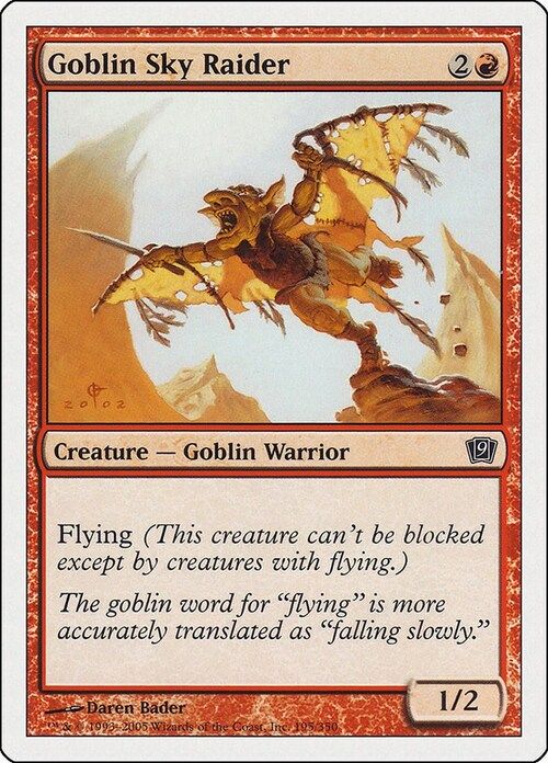 Carta MTG-Predone dei Cieli Goblin-Nona Edizione-N.S8-ITA-Good-