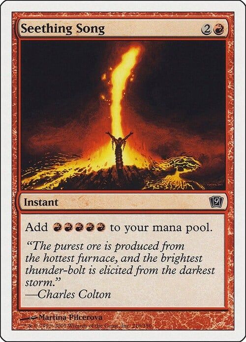 Carta MTG-Canzone Ribollente-Nona Edizione-N.181-ITA-EX-