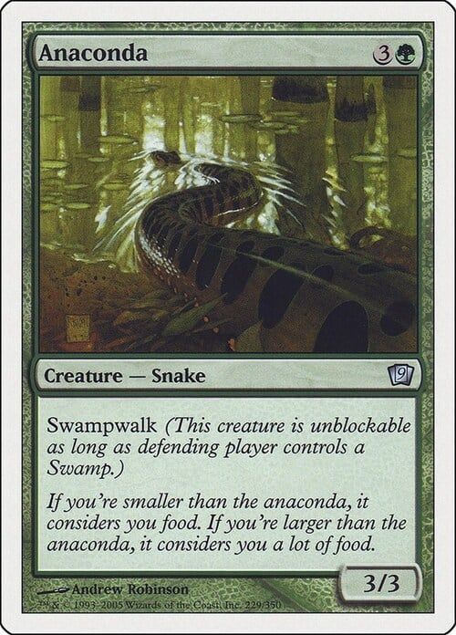 Carta MTG-Anaconda-Nona Edizione-N.221-ITA-EX-