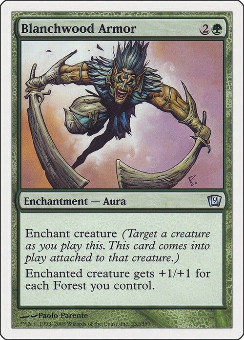 Carta MTG-Armatura di Boscopallido-Nona Edizione-N.229-ITA-EX-