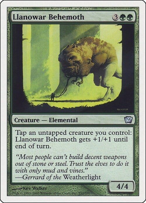 Carta MTG-Behemoth di Llanowar-Nona Edizione-N.252-ITA-EX-