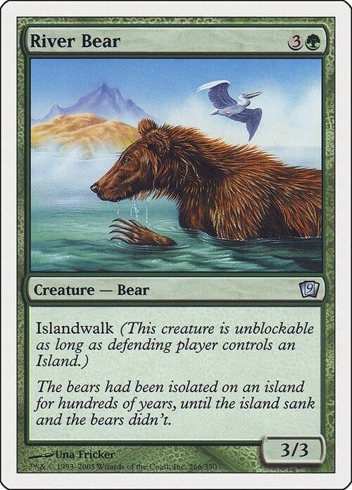 Carta MTG-Orso di Fiume-Nona Edizione-N.266-ITA-NM-