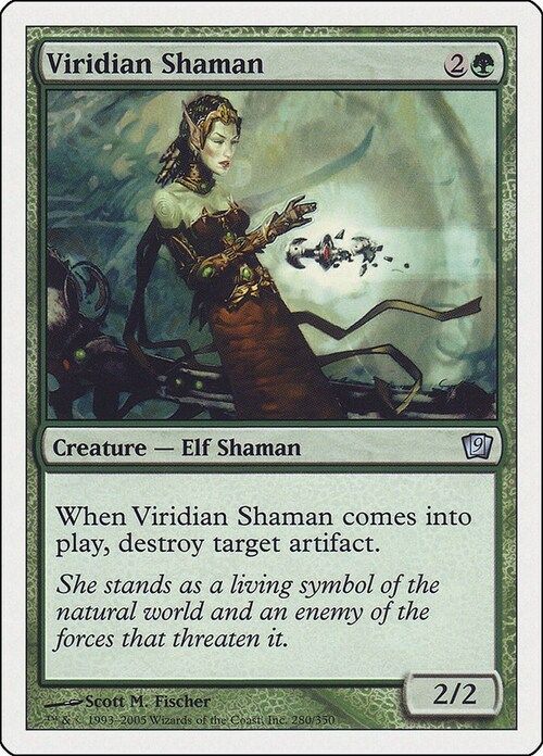 Carta MTG-Sciamana Viridiana-Nona Edizione-N.265-ITA-Good-