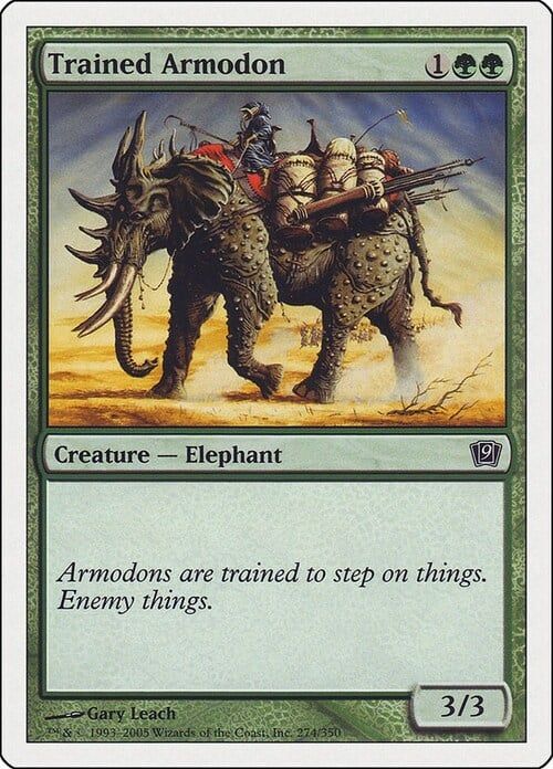 Carta MTG-Armodonte Addestrato-Nona Edizione-N.274-ITA-Good-