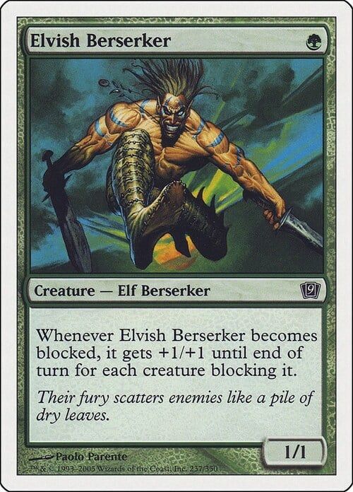 Carta MTG-Elfo Berserker-Nona Edizione-N.263-ITA-EX-
