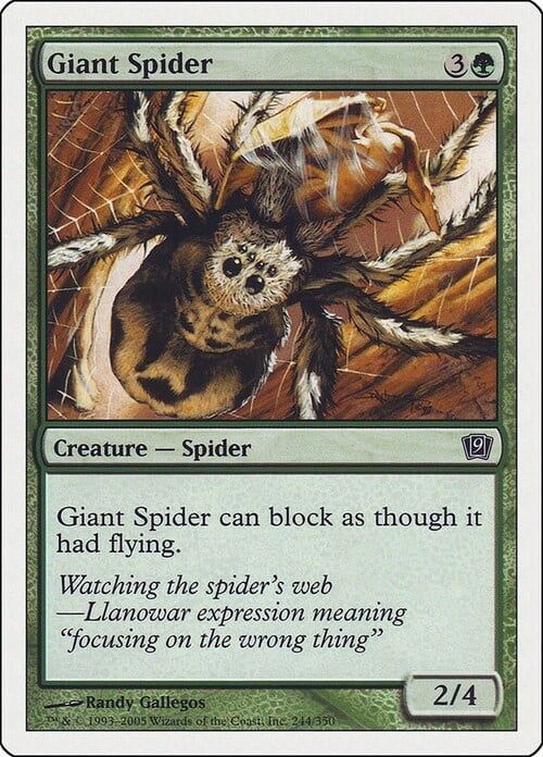 Carta MTG-Ragno Gigante-Nona Edizione-N.244-ITA-Good-