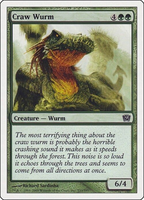 Carta MTG-Wurm Devastatore-Nona Edizione-N.262-ITA-LP-