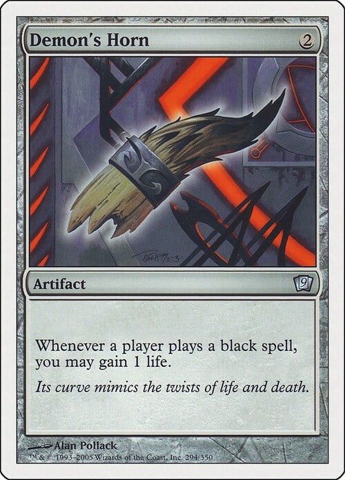 Carta MTG-Demon's Horn-Nona Edizione-N.294-EN-EX-
