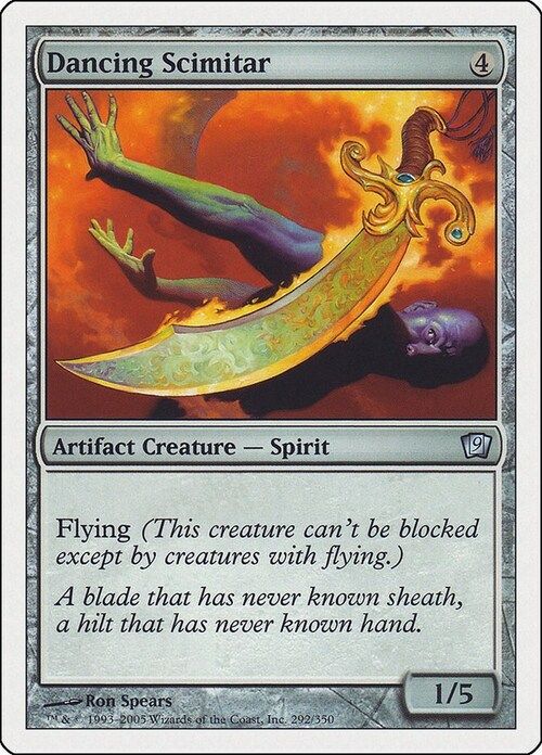 Carta MTG-Scimitarra Danzante-Nona Edizione-N.307-ITA-Good-