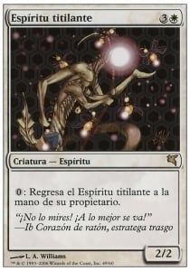 Carta MTG-Spirito Intermittente-Salvat-Hachette-N.025-ITA-EX-