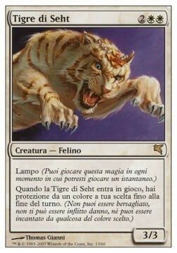 Carta MTG-Tigre di Seht-Salvat-Hachette-N.037-ITA-EX-