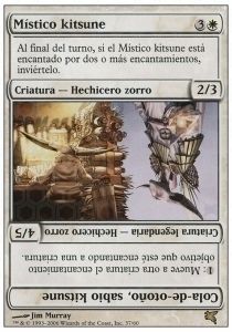 Carta MTG-Mistico Kitsune-Salvat-Hachette-N.013-ITA-EX- Carta MTG-Mistico Kitsune-Salvat-Hachette-N.013-ITA-EX-