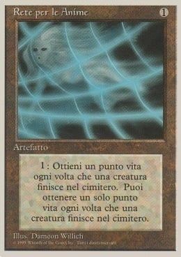 Carta MTG-Rete per le Anime-Foreign White Bordered-N.297-ITA-EX-