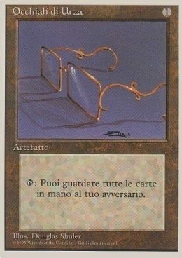 Carta MTG-Occhiali di Urza-Foreign White Bordered-N.356-ITA-EX-