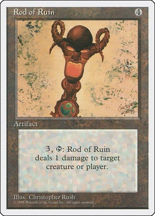 Carta MTG-Rod of Ruin-Quarta Edizione-N.103-EN-EX-