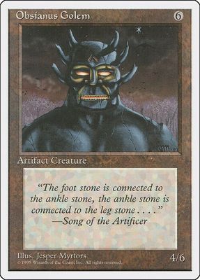 Carta MTG-Obsianus Golem-Quarta Edizione-N.339-EN-EX-