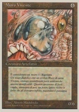 Carta MTG-Muro Vivente-Foreign White Bordered-N.339-ITA-Poor-