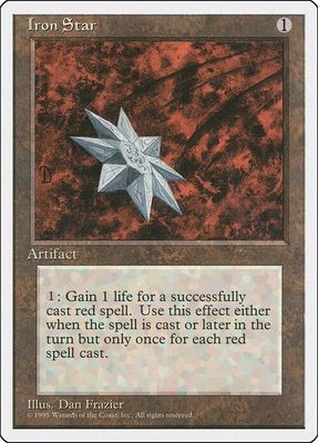 Carta MTG-Iron Star-Quarta Edizione-N.262-EN-EX- Carta MTG-Iron Star-Quarta Edizione-N.262-EN-EX-