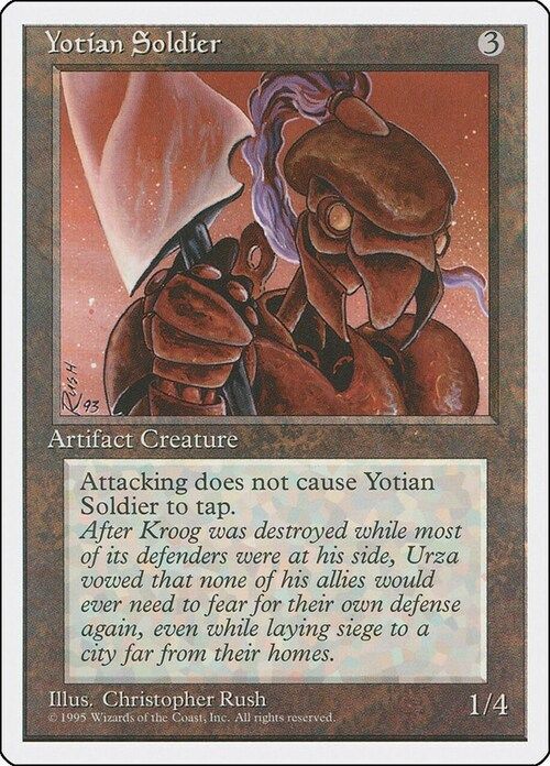 Carta MTG-Soldato di Yotian-Quarta Edizione-N.326-ITA-EX-