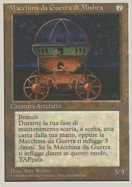 Carta MTG-Macchina da Guerra di Mishra-Foreign White Bordered-N.324-ITA-EX-