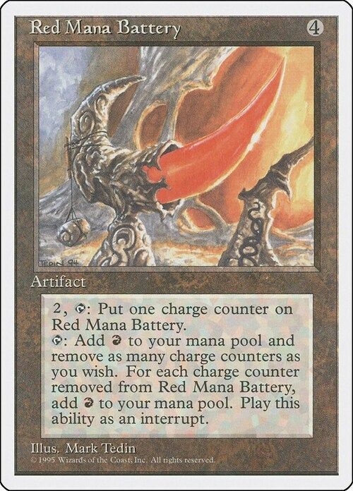 Carta MTG-Red Mana Battery-Quarta Edizione-N.360-EN-EX-