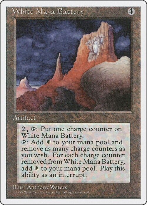 Carta MTG-White Mana Battery-Quarta Edizione-N.330-EN-EX-
