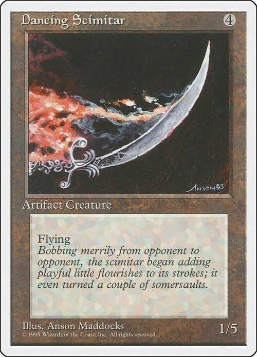 Carta MTG-Dancing Scimitar-Quarta Edizione-N.301-EN-EX-