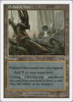 Carta MTG-Polluted Mire-Anthologies-N.071-EN-EX- Carta MTG-Polluted Mire-Anthologies-N.071-EN-EX-