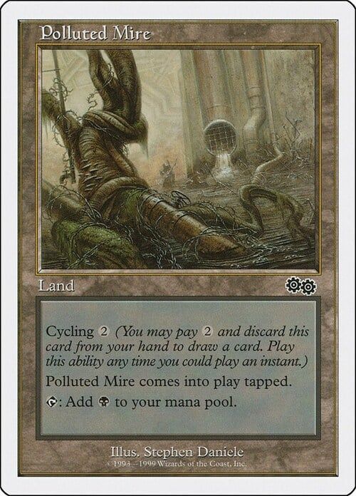 Carta MTG-Polluted Mire-Battle Royale-N.020-EN-EX-