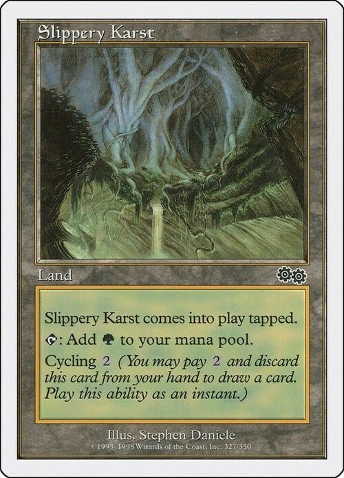 Carta MTG-Slippery Karst-Anthologies-N.022-EN-EX-