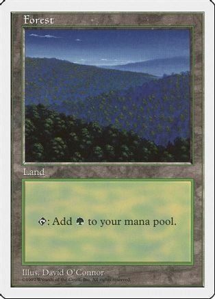 Carta MTG-Forest (V.3)-Quinta Edizione-N.062-EN-EX-