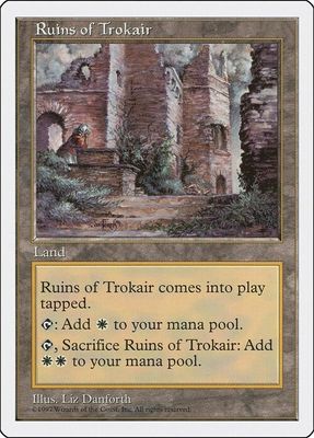 Carta MTG-Rovine di Trokair-Quinta Edizione-N.362-ITA-Played- Carta MTG-Rovine di Trokair-Quinta Edizione-N.362-ITA-Played-