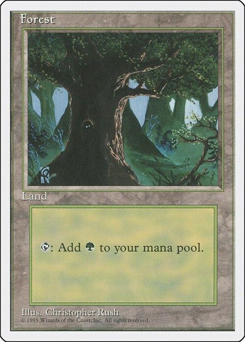 Carta MTG-Forest (V.2)-Quarta Edizione-N.430-EN-EX-