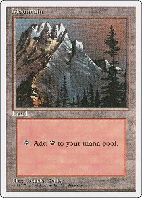 Carta MTG-Montagna (V.2)-Quarta Edizione-N.369-ITA-EX-